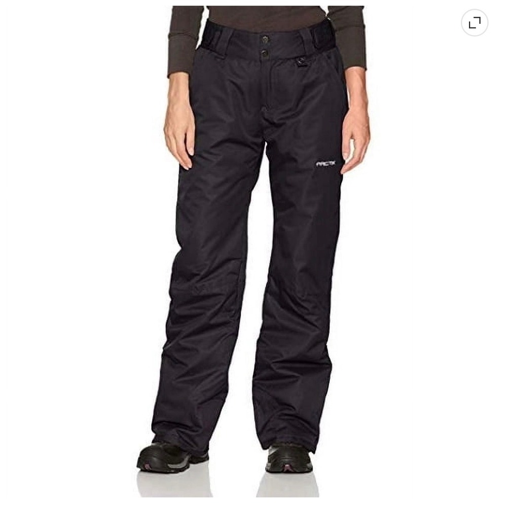 Arctix Womens Insulated Snow Pants Black Water Resistant Ski Bibs 1X Snowboard